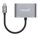 MANHATTAN DOCKING CONVERTER USB-C A HDMI/ VGA/ USB (130691)