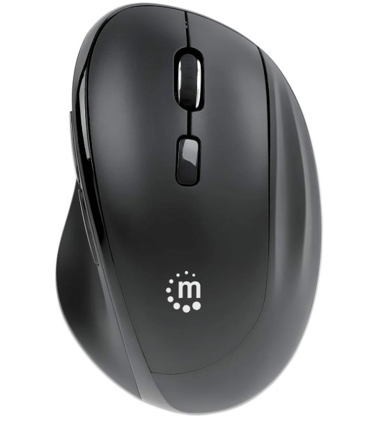 MANHATTAN RATON ERGONOMICO 2-EN-1 NEGRO (190237)