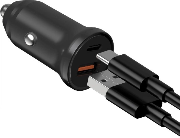 DEVIA APTADOR PARA CARRO USB-C/USB 30W (385360)