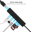 SABRENT MULTI-PUERTOS CONVERTER USB-C A USB-C (1)/ HDMI (1)/ USB-A (5) (HB-TC5P)