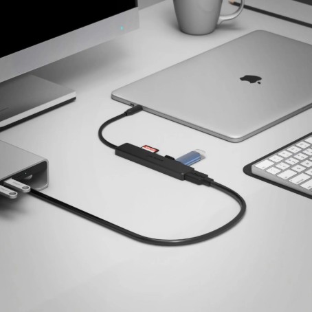 SABRENT MULTI-PUERTOS CONVERTER USB-C A USB-C (1)/ HDMI (1)/ USB-A (5) (HB-TC5P)