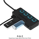 SARENT USB 3.0 7-PORT/ HUB+3 SMART CHARGING PORTS WITH POWER SWITCHES (HB-B7C3)