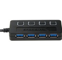 SARENT USB 3.0 7-PORT/ HUB+3 SMART CHARGING PORTS WITH POWER SWITCHES (HB-B7C3)