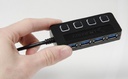 SABRENT 4-PORT USB-A 3.0/ WITH POWER SWITCHES (HB-UM43)