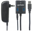 MANHATTAN HUB USB-A 3.0 (4) + ADAP. AC (162302)