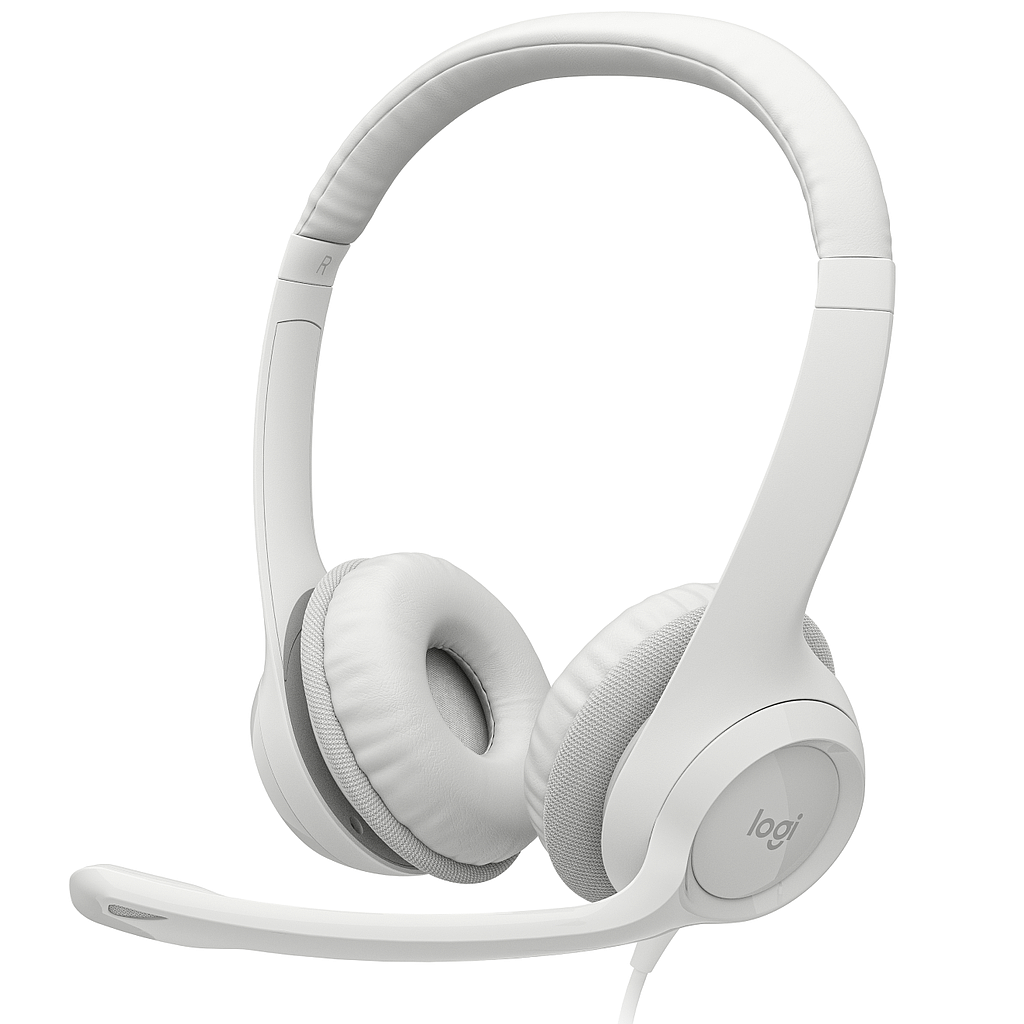 LOGITECH AURICULARES USB-A H390 BLANCO (981-001285)