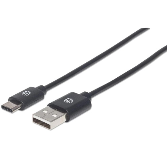 MANHATTAN CABLE USB-A A USB-C 1M NEGRO (353298)